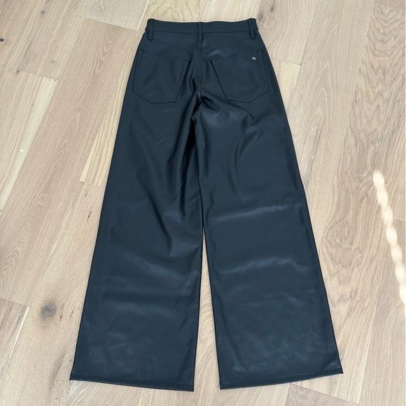 Rag & Bone Sofie Faux Leather Pant Wide Leg High Rise Vintage Stretch Jean 26 - Picture 16 of 16